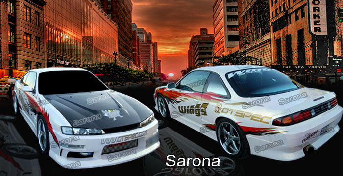 Custom 95-98 240SX Kit # 101-01  Coupe Body Kit (1997 - 1998) - $1180.00 (Manufacturer Sarona, Part #NS-003-KT)